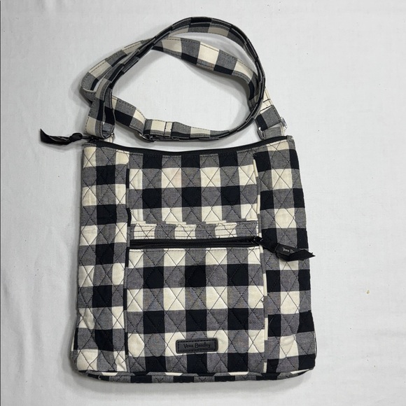 Vera Bradley Handbags - Vera Bradley black & cream Pearl Buffalo black & cream check crossbody purse.